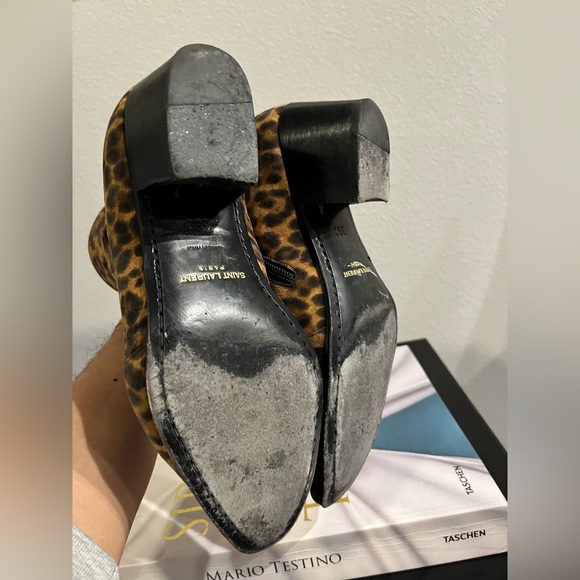 Saint Laurent Vassili Leopard boots size 39.5 - Picture 8 of 11